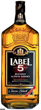 Label 5 Scotch Whisky Classic Black 1L*.  i gruppen Spirits / Whisky / Skotsk Blended hos Vingrossen.com - Vingrossen Handel GmbH (15642)