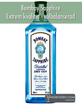 Bombay Sapphire Gin 1 Liter* in the group Spirits / Gin at Vingrossen.com - Vingrossen Handel GmbH (2029)