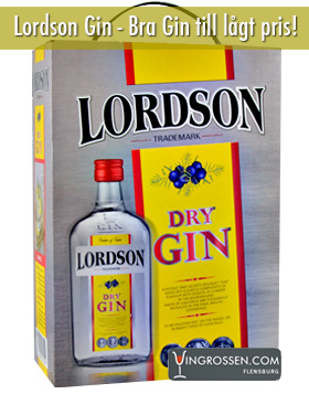Lordson Gin 3 Liter BiB in the group Spirits / Gin at Vingrossen.com - Vingrossen Handel GmbH (7058)