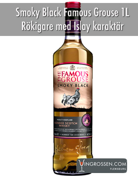 Smoky Black Famous Grouse 1L** in the group Spritdrycker / Whisky / Skotsk Blended at Vingrossen.com - Vingrossen Handel GmbH (7222)