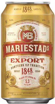 Mariestad Beer 5,3% 24x0,33l i gruppen L / L hos Vingrossen.com - Vingrossen Handel GmbH (301244)