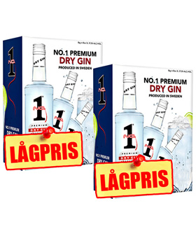2-pack NO 1 Premium Svensk Gin 3L BiB.  i gruppen Spritdrycker / Gin hos Vingrossen.com - Vingrossen Handel GmbH (303001006)