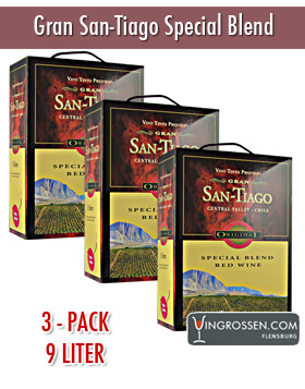3-pack Gran San Tiago Special Blend Red/Rot x 3 L BiB (70) i gruppen Vin / Bag In Box / Rtt hos Vingrossen.com - Vingrossen Handel GmbH (77717)